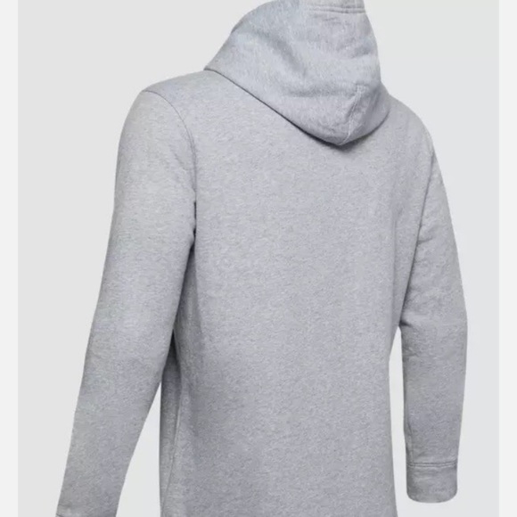 Under Armour Gray Hustle Fleece Hoodie Large Loose Fit - Picture 6 of 12